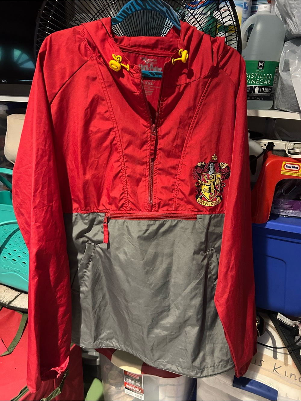 Gryffindor Red and Gray Windbreaker Jacket